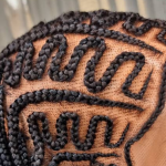 Black Zig Zag Cornrow Wig