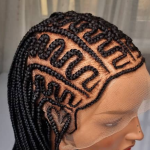 Black Zig Zag Cornrow Wig