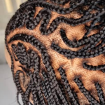 Black Zig Zag Cornrow Wig