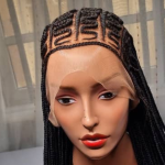 Black Zig Zag Cornrow Wig