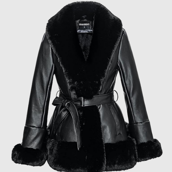 Faux Fur Trimmed Coat