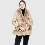 Faux Fur Trimmed Coat